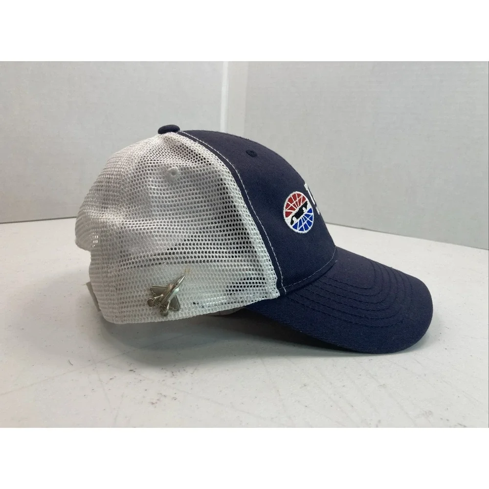 Texas Motor Speedway Navy Mesh Hat Cap w/Airplane Fighter Jet Aviation Lapel Pin